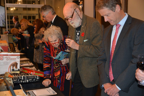 Margaret Atwood looking at prospects in our silent auction!